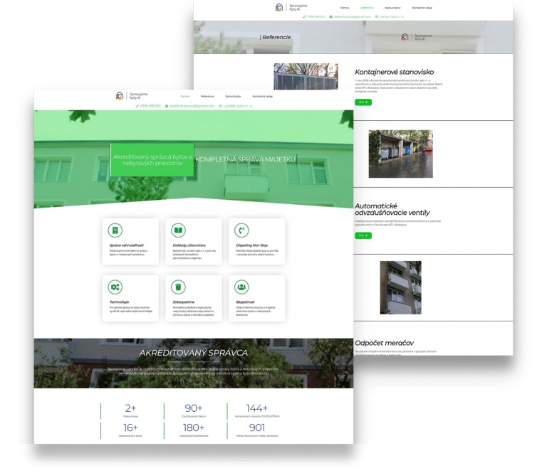 Spravujemebyty.sk - Website development - Webofka.sk