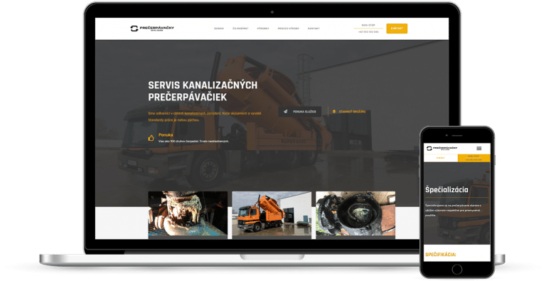 Precerpavacky.sk - Website development